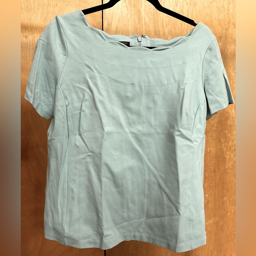 Light Grey Scalloped Tee